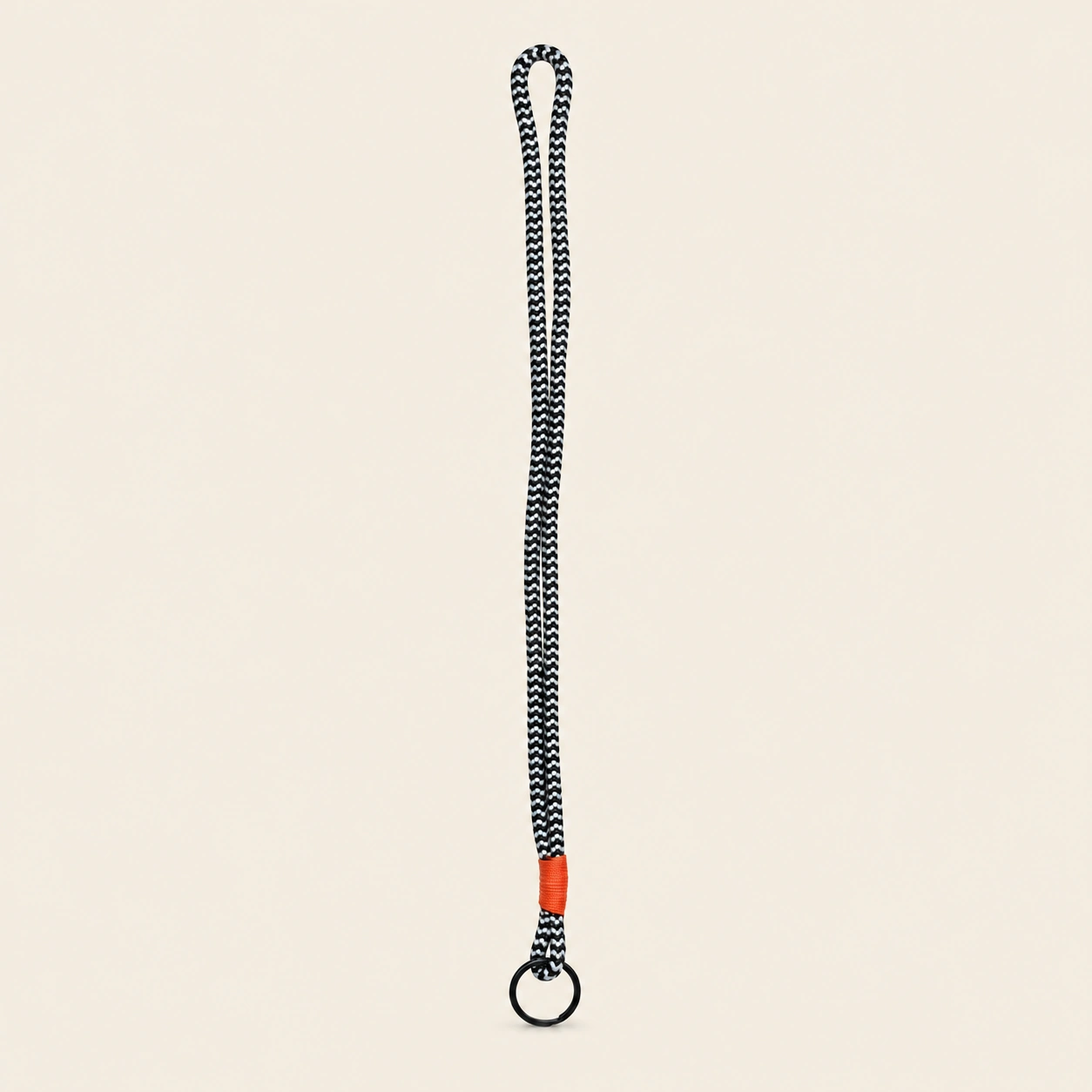 *gyst schlüsselband lang, orange, schwarzer ring